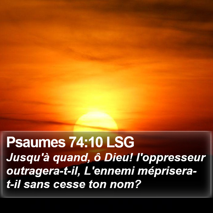 Psaumes 74:10 LSG Bible Study