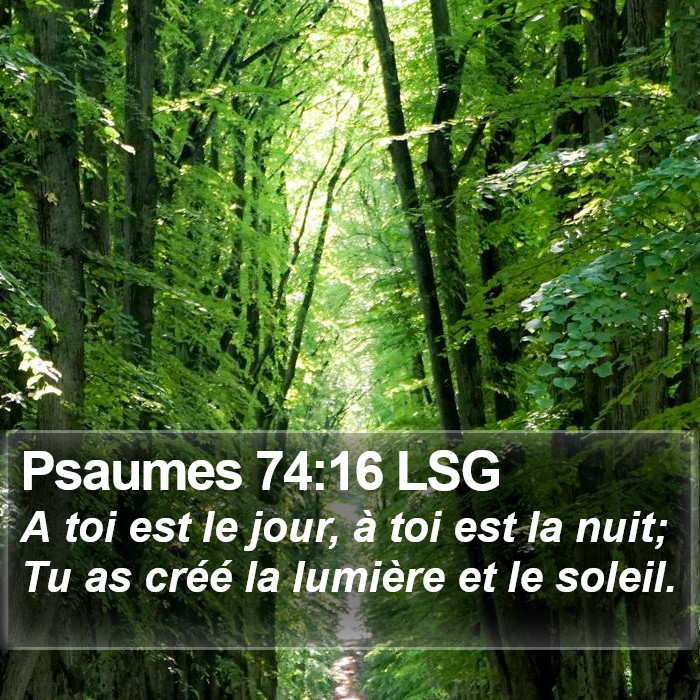 Psaumes 74:16 LSG Bible Study