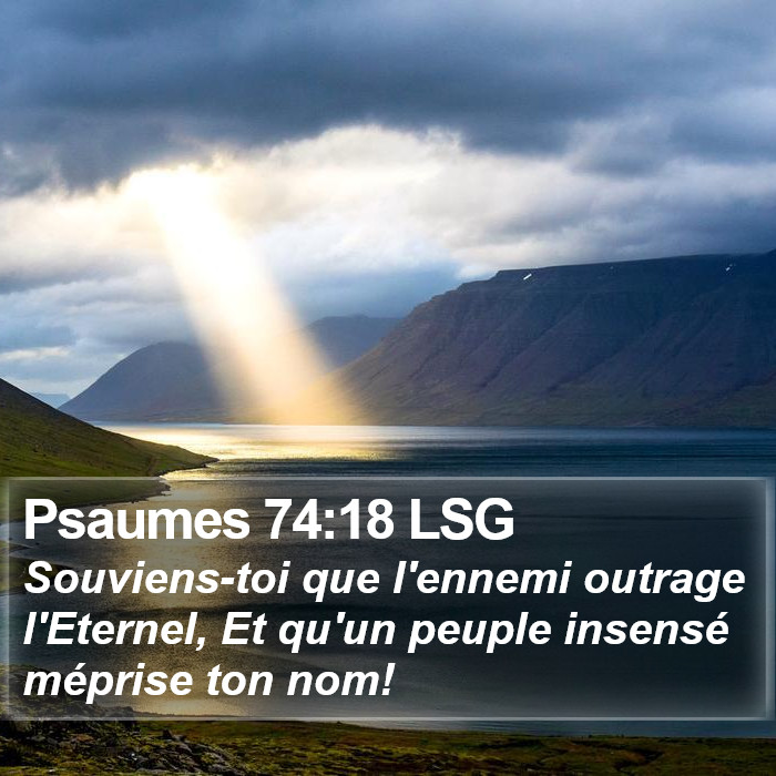 Psaumes 74:18 LSG Bible Study