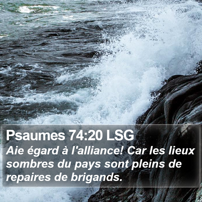 Psaumes 74:20 LSG Bible Study