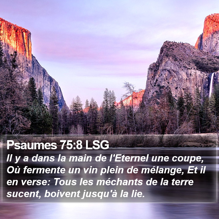 Psaumes 75:8 LSG Bible Study