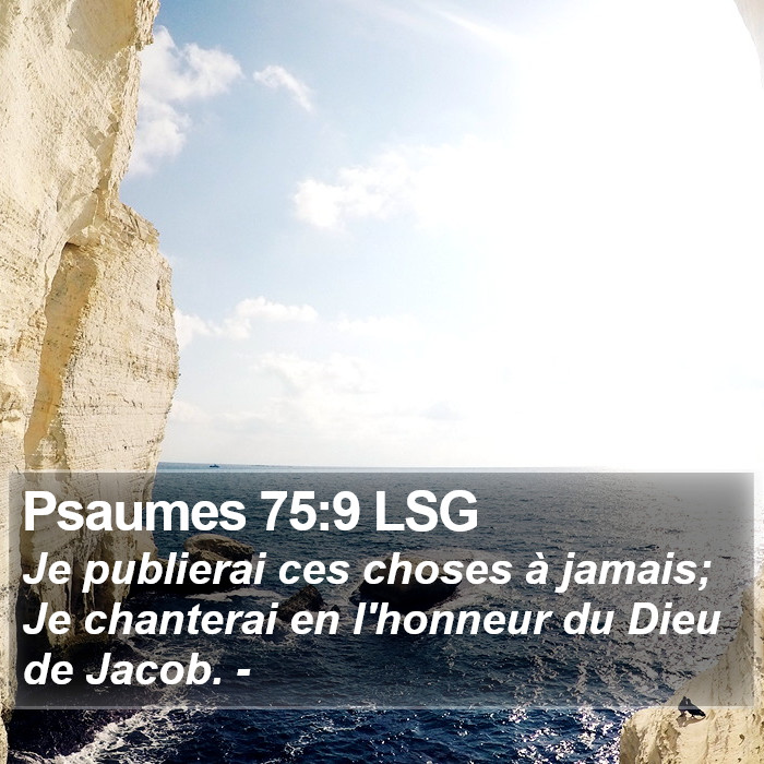 Psaumes 75:9 LSG Bible Study