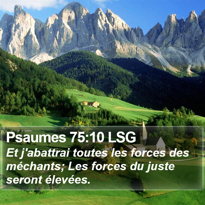 Psaumes 75:10 LSG Bible Study