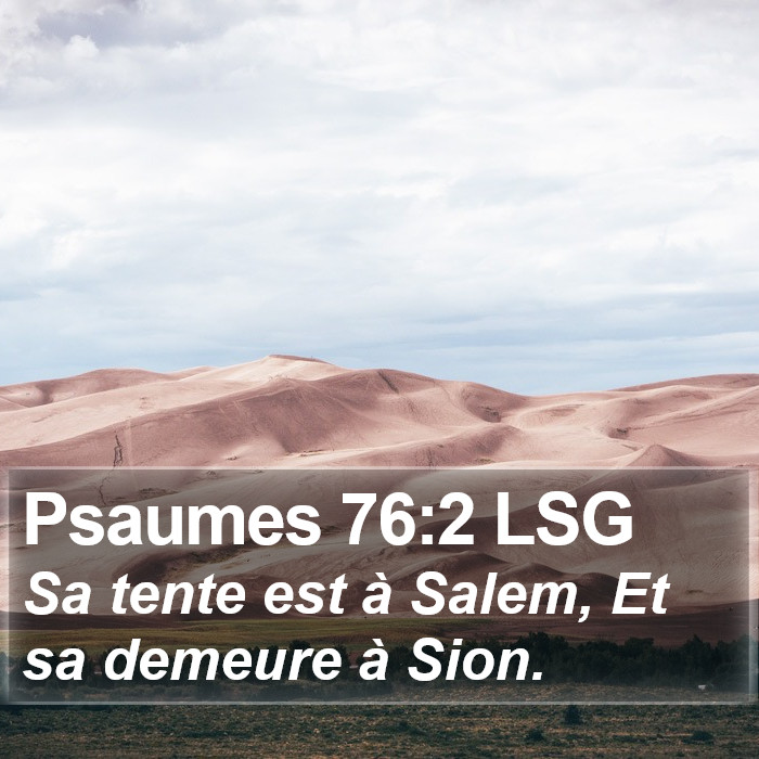 Psaumes 76:2 LSG Bible Study
