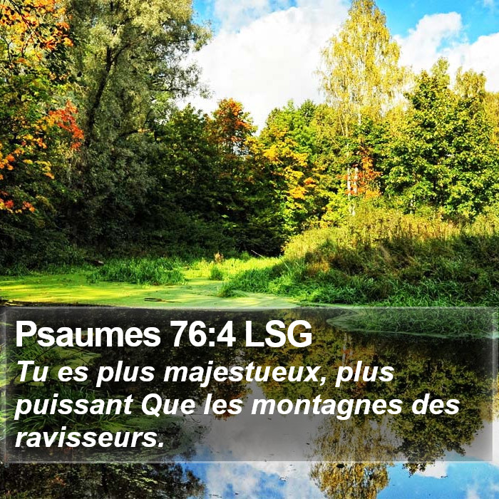 Psaumes 76:4 LSG Bible Study