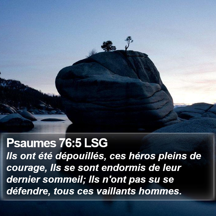 Psaumes 76:5 LSG Bible Study