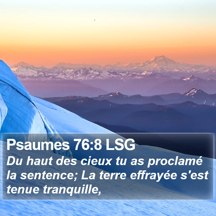 Psaumes 76:8 LSG Bible Study