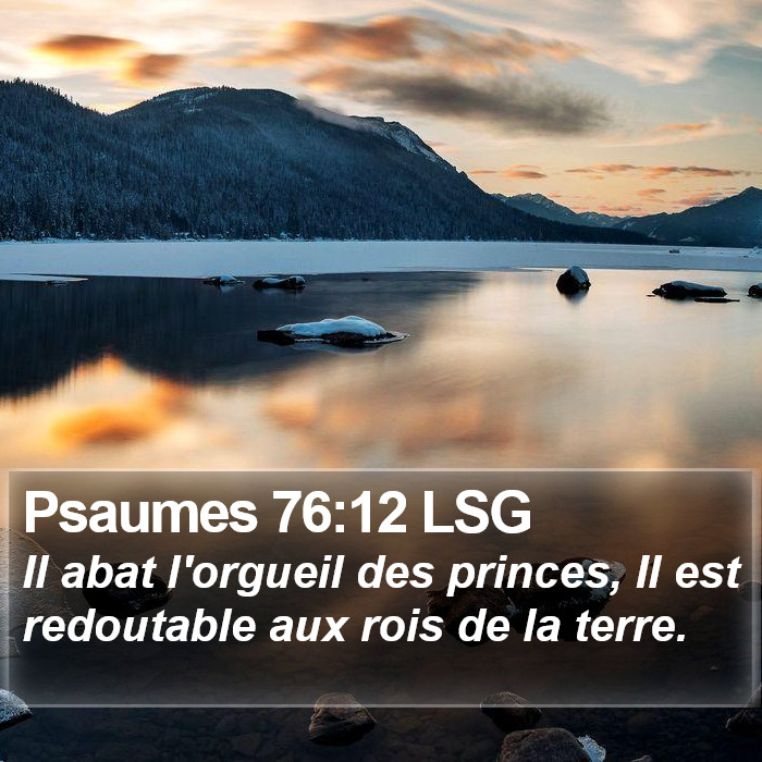 Psaumes 76:12 LSG Bible Study
