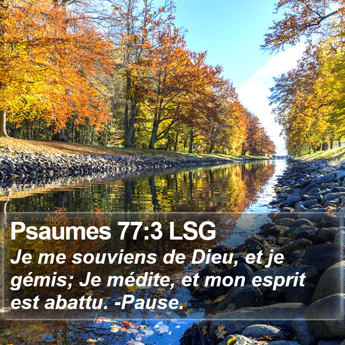 Psaumes 77:3 LSG Bible Study