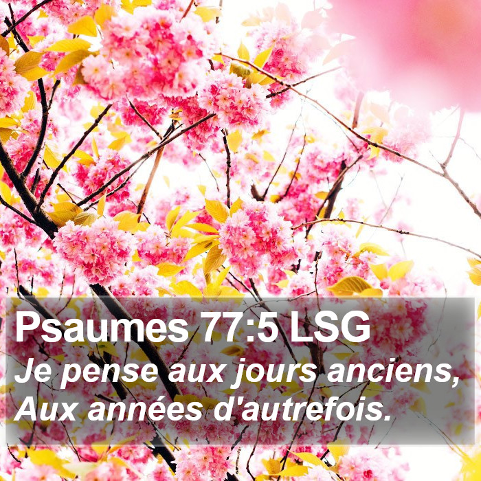 Psaumes 77:5 LSG Bible Study