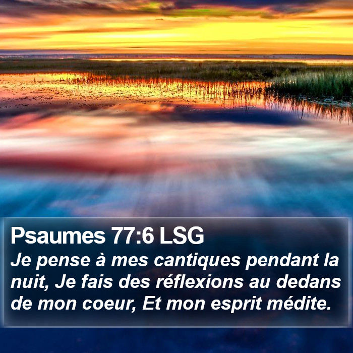 Psaumes 77:6 LSG Bible Study