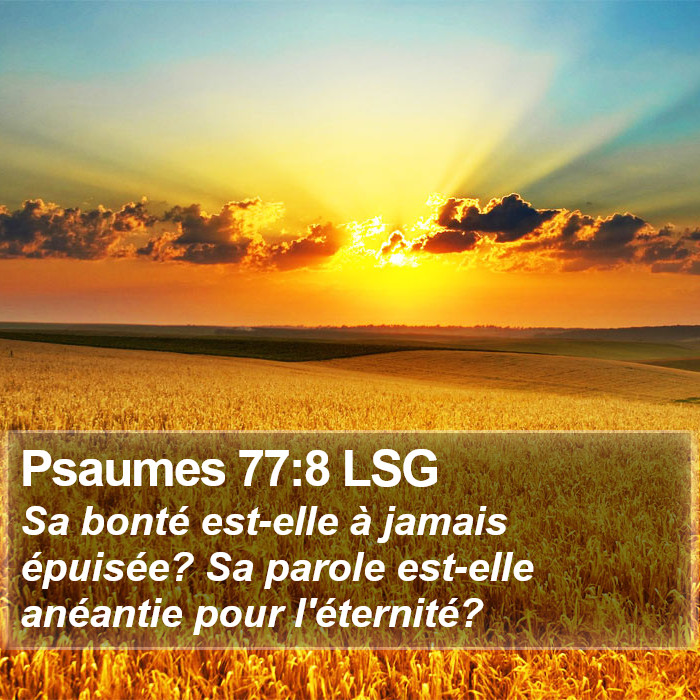 Psaumes 77:8 LSG Bible Study