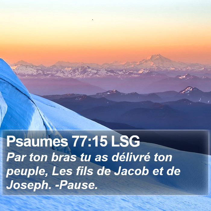 Psaumes 77:15 LSG Bible Study