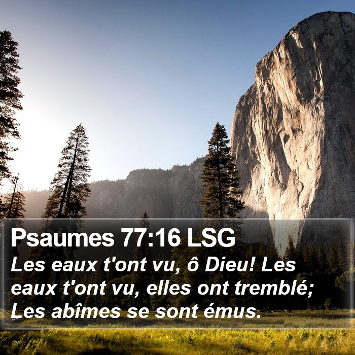 Psaumes 77:16 LSG Bible Study