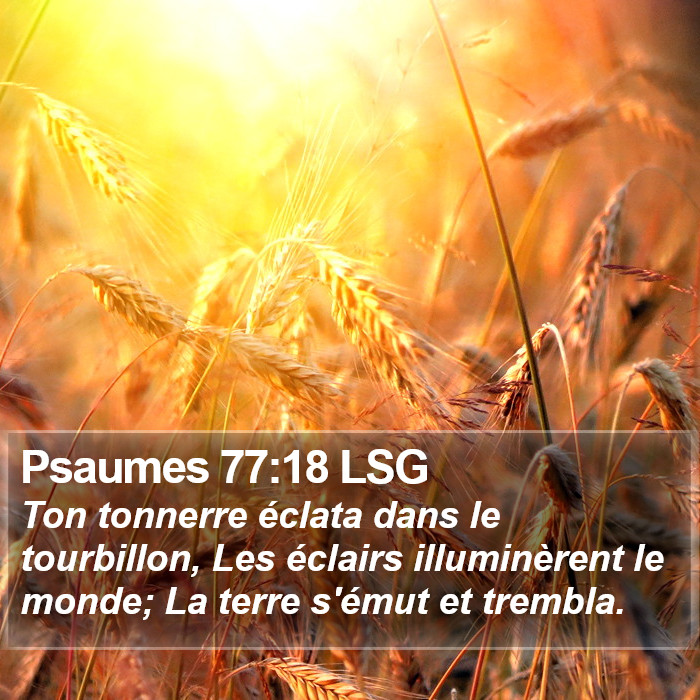 Psaumes 77:18 LSG Bible Study