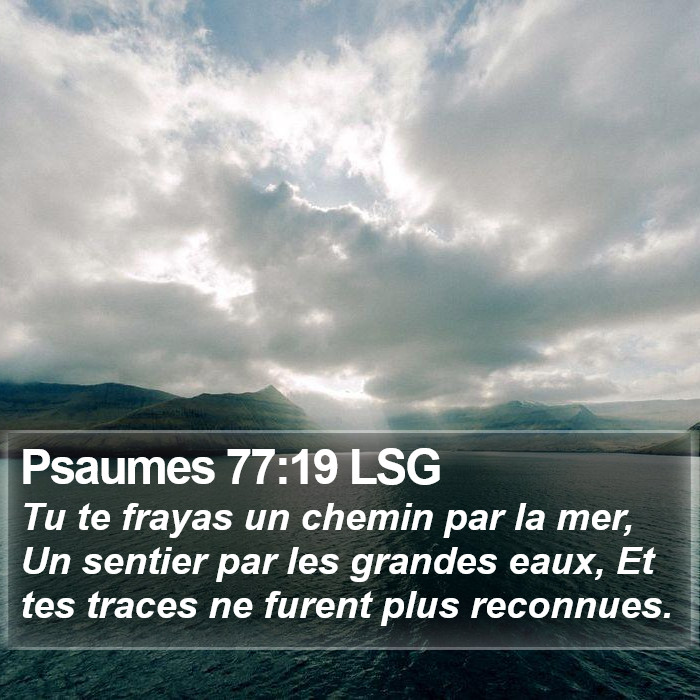 Psaumes 77:19 LSG Bible Study