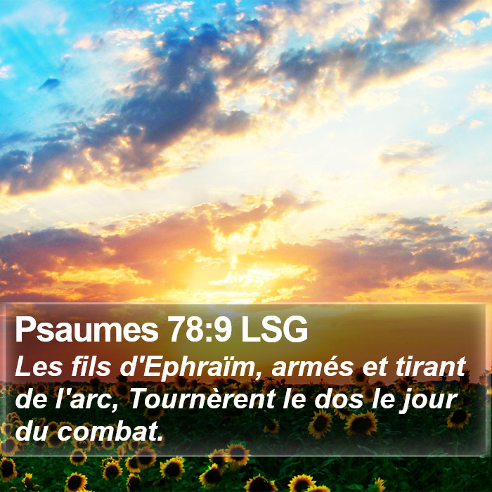 Psaumes 78:9 LSG Bible Study