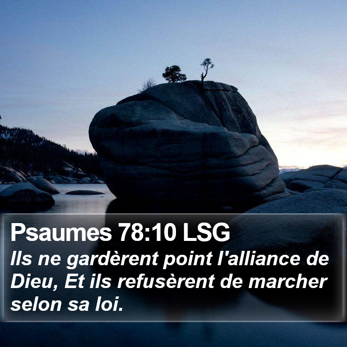 Psaumes 78:10 LSG Bible Study