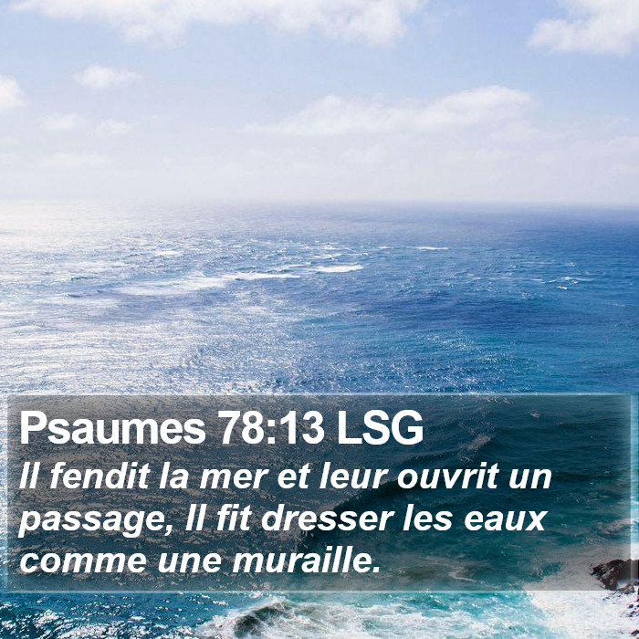 Psaumes 78:13 LSG Bible Study