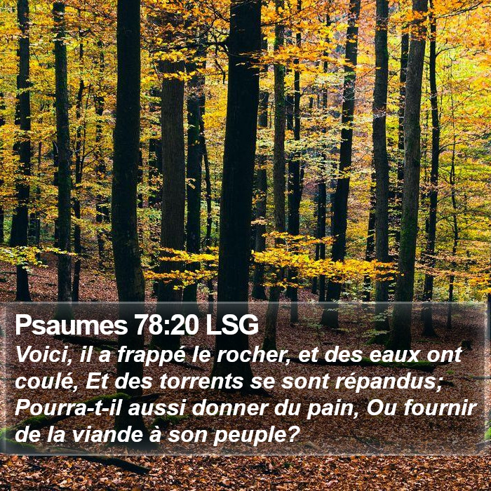 Psaumes 78:20 LSG Bible Study