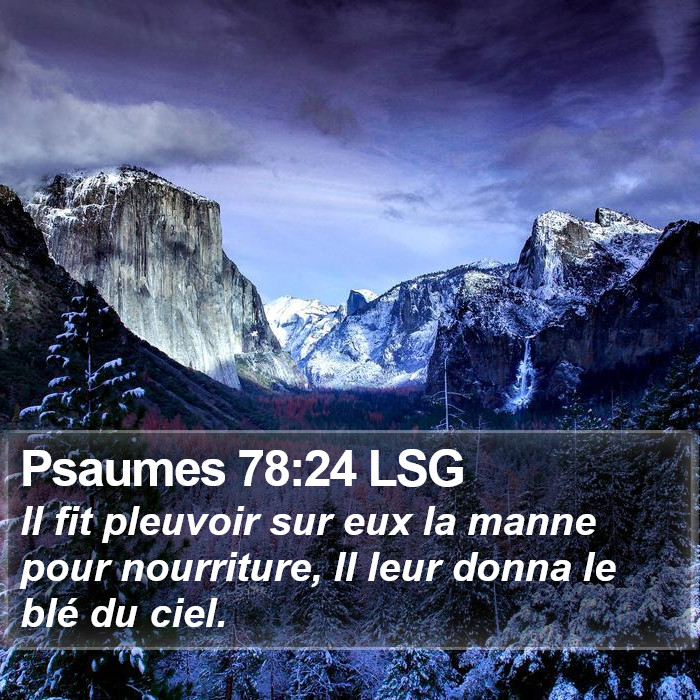 Psaumes 78:24 LSG Bible Study