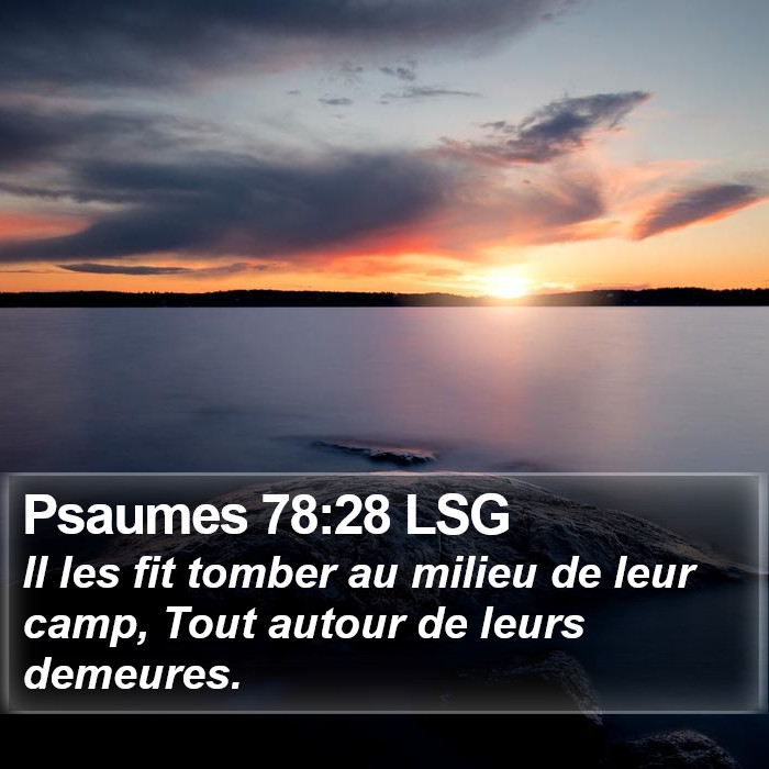 Psaumes 78:28 LSG Bible Study