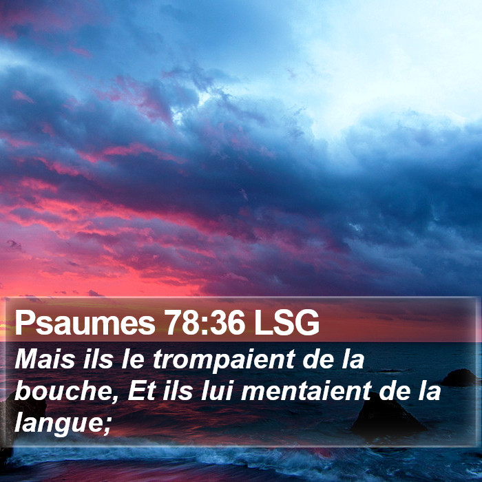 Psaumes 78:36 LSG Bible Study