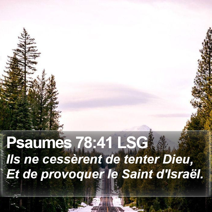 Psaumes 78:41 LSG Bible Study