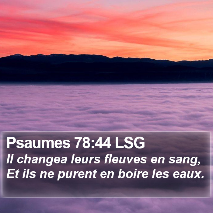 Psaumes 78:44 LSG Bible Study