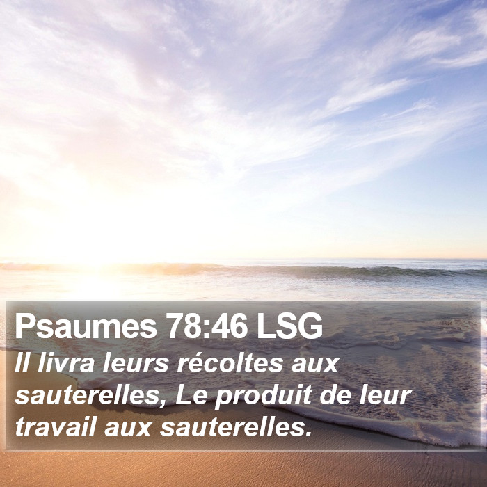 Psaumes 78:46 LSG Bible Study