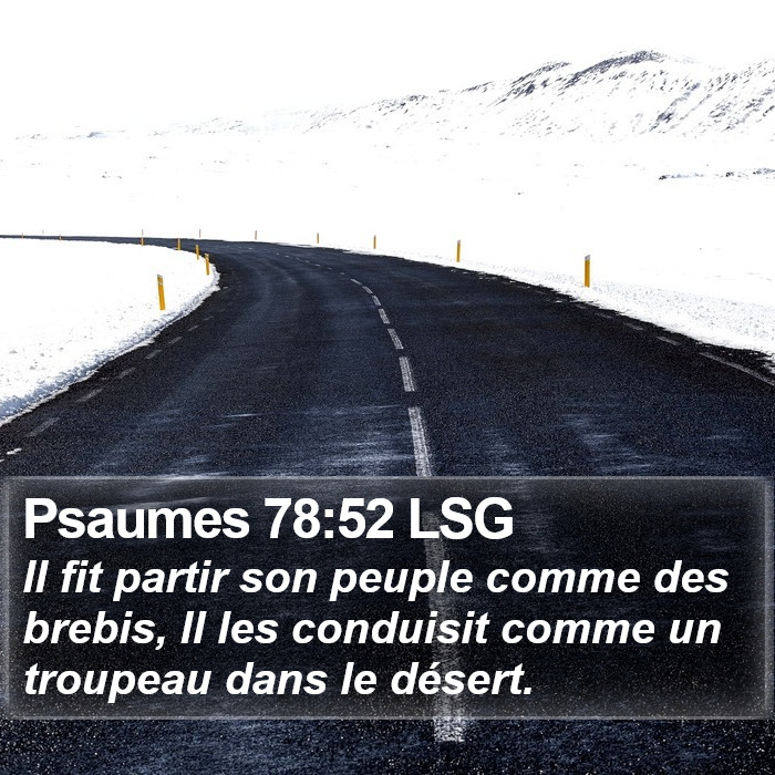 Psaumes 78:52 LSG Bible Study