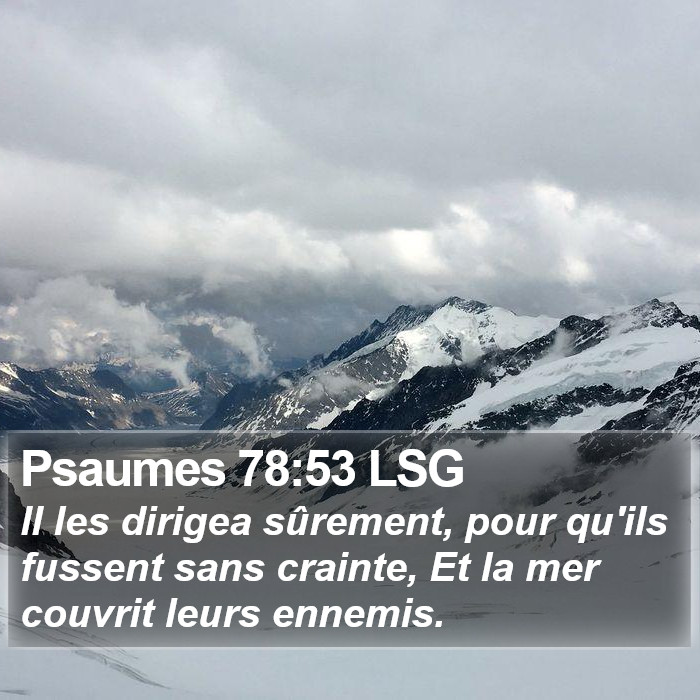 Psaumes 78:53 LSG Bible Study