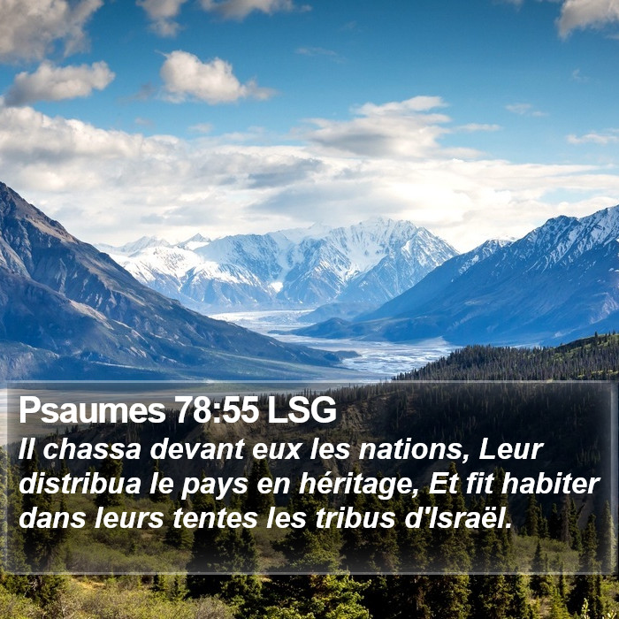 Psaumes 78:55 LSG Bible Study