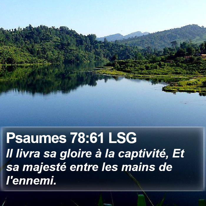 Psaumes 78:61 LSG Bible Study