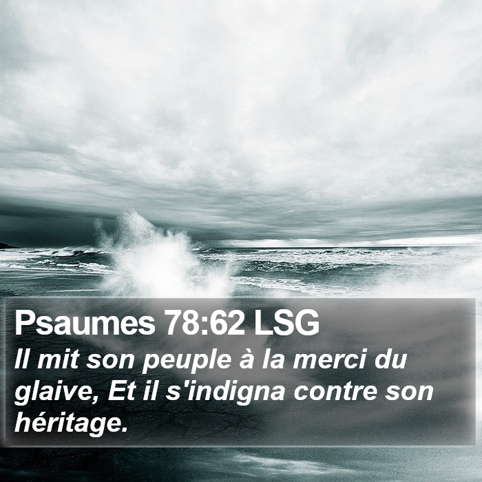 Psaumes 78:62 LSG Bible Study