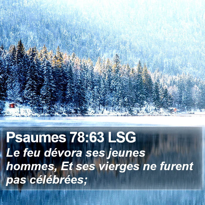 Psaumes 78:63 LSG Bible Study