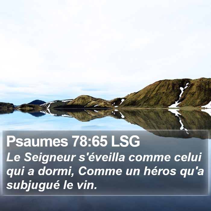 Psaumes 78:65 LSG Bible Study