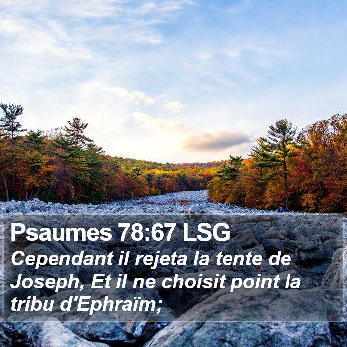 Psaumes 78:67 LSG Bible Study