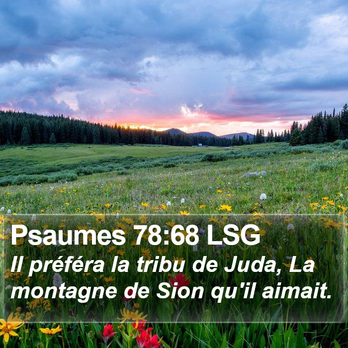 Psaumes 78:68 LSG Bible Study