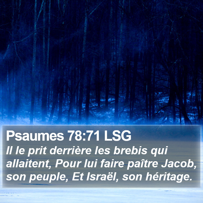 Psaumes 78:71 LSG Bible Study