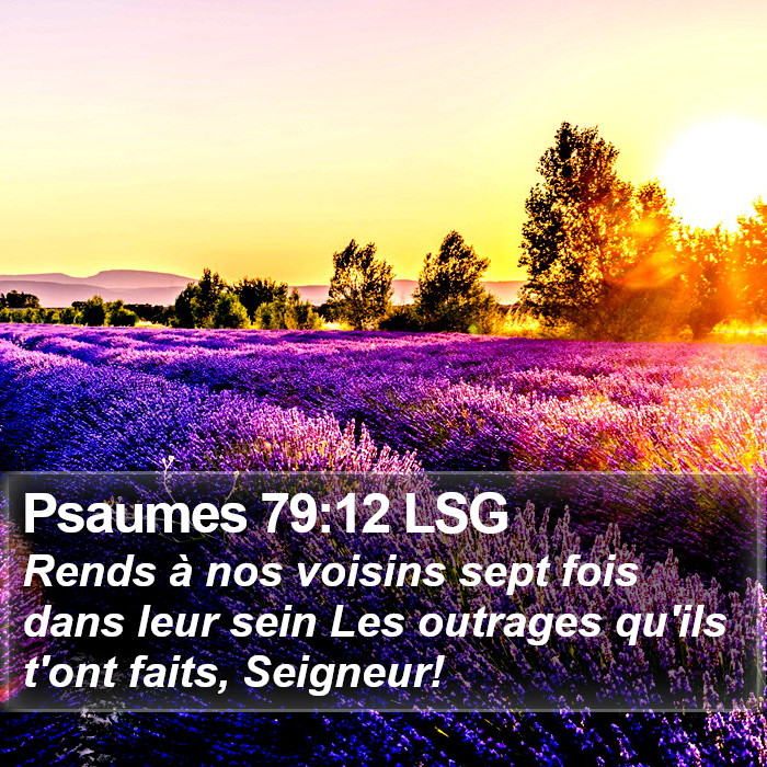Psaumes 79:12 LSG Bible Study