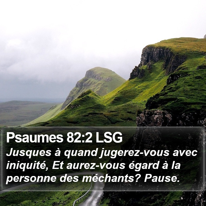 Psaumes 82:2 LSG Bible Study