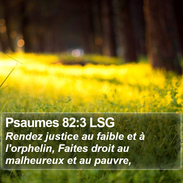 Psaumes 82:3 LSG Bible Study