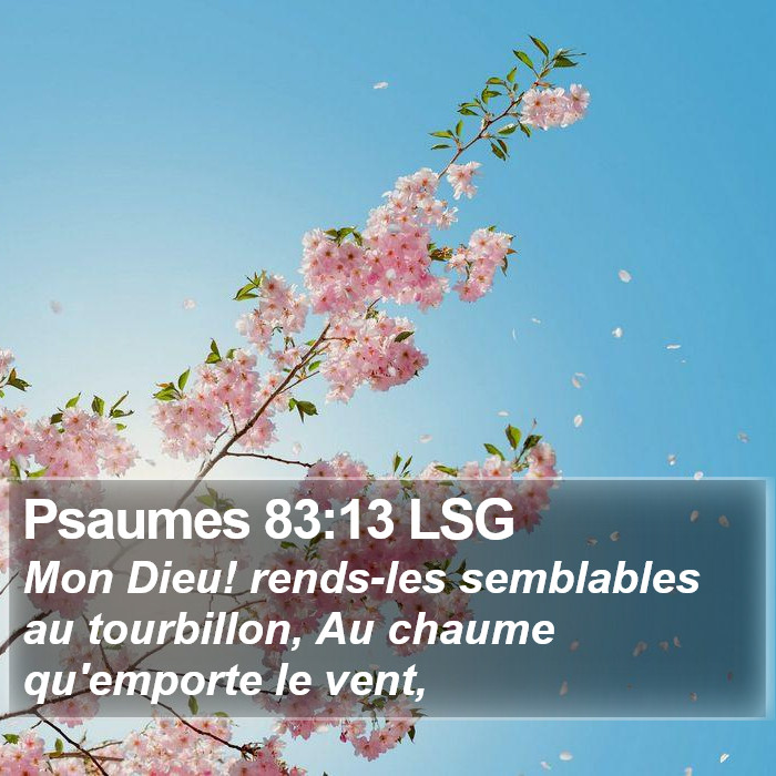 Psaumes 83:13 LSG Bible Study