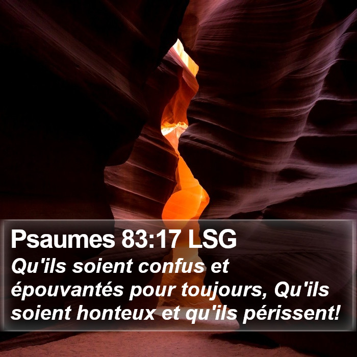 Psaumes 83:17 LSG Bible Study