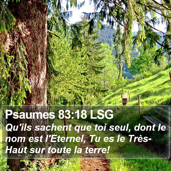 Psaumes 83:18 LSG Bible Study