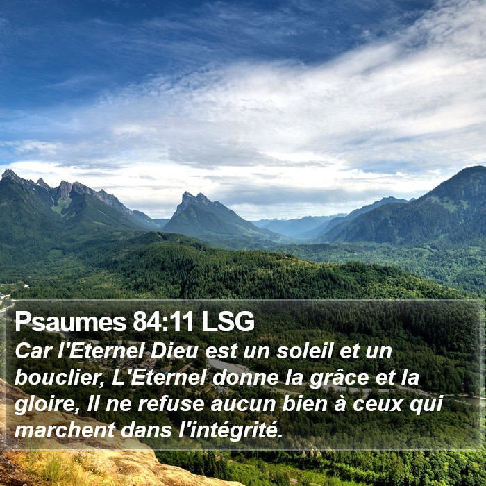 Psaumes 84:11 LSG Bible Study