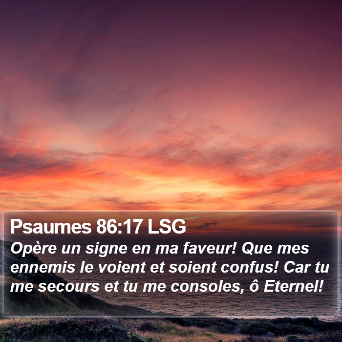 Psaumes 86:17 LSG Bible Study