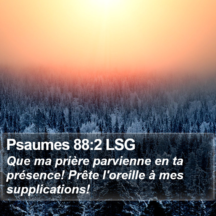 Psaumes 88:2 LSG Bible Study