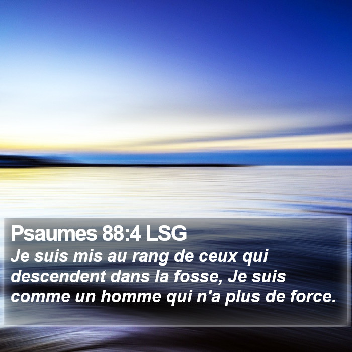 Psaumes 88:4 LSG Bible Study